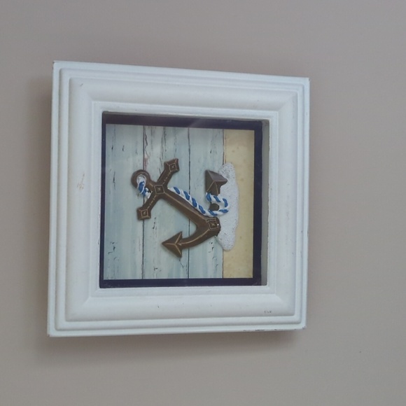Set of 2 Nautical Decor Shadow Box Anchor Life Saver - Picture 2 of 10